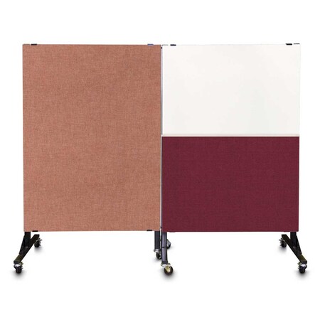 United Visual Products Enclosed Corkboard, 3 Door, 96"x48", 4" Fra, UV3427-GOLD-CORK UV3427-GOLD-CORK